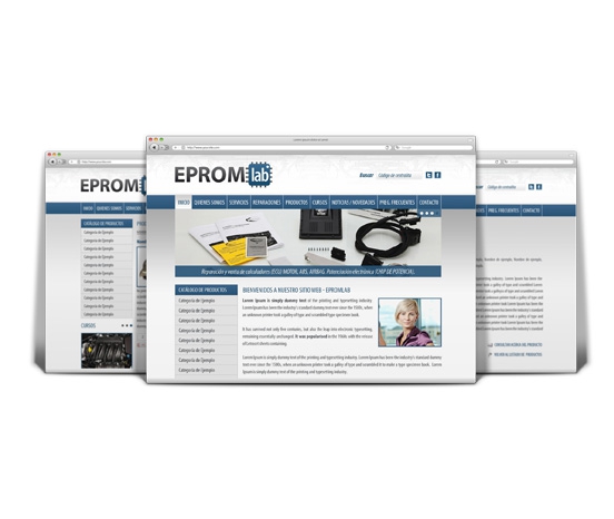 EPROMPOWER - EPROMLAB. Diseño de Catálogo Web de Empresa Automotriz
