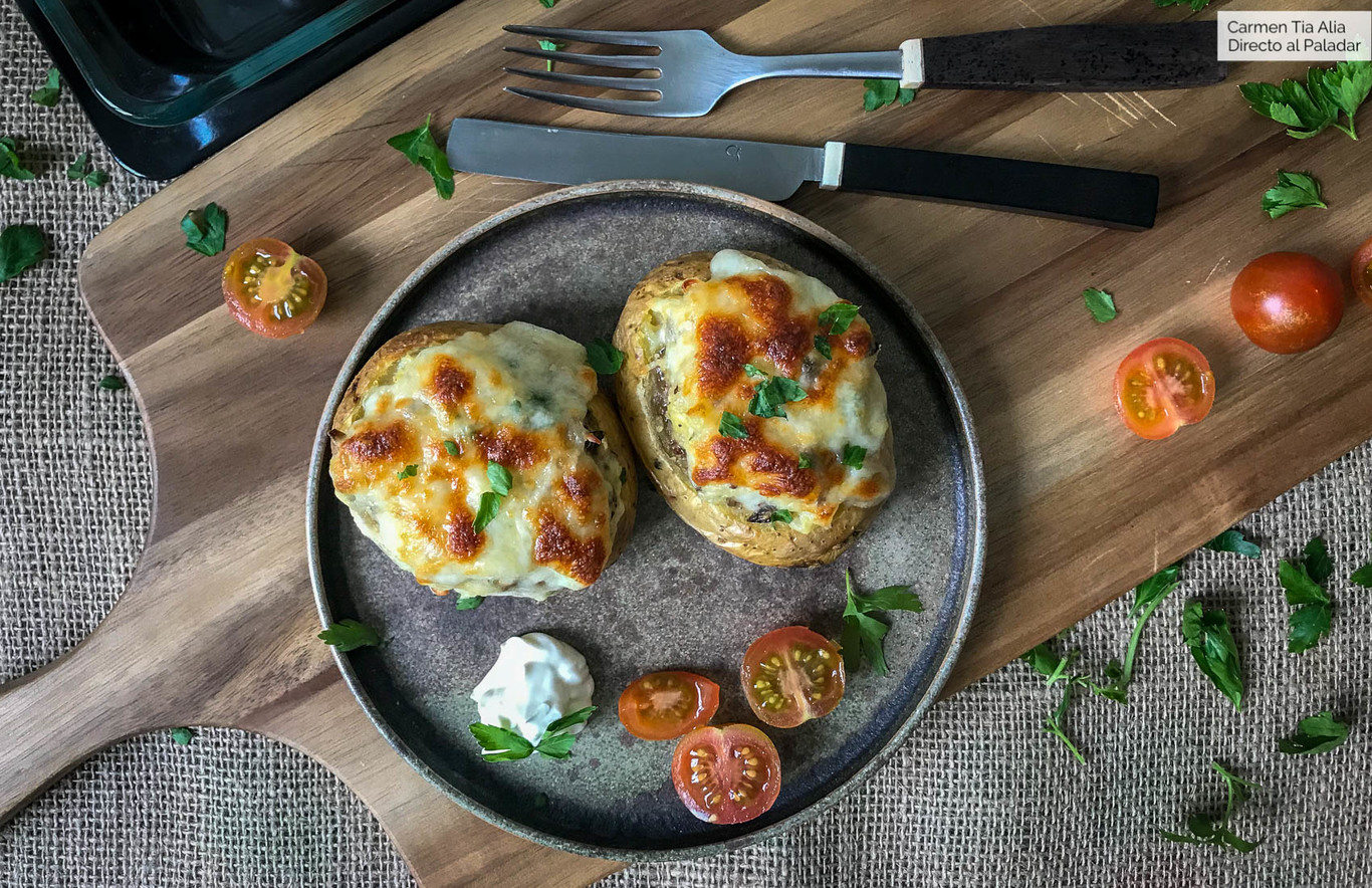 Patatas rellenas al horno