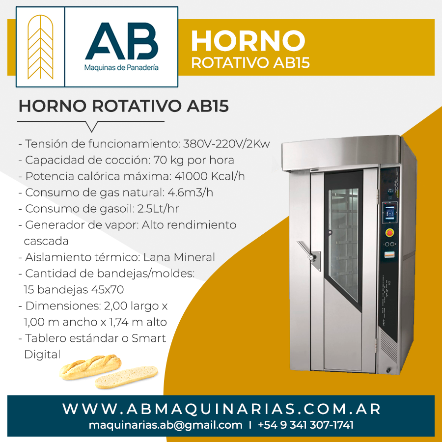 HORNO ROTATIVO AB15