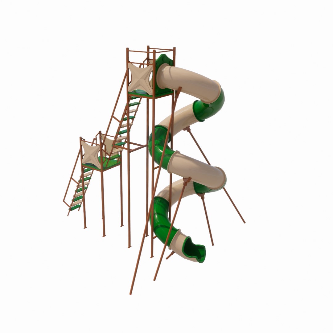 Tobogán acuático: diversión segura para plazas y parques