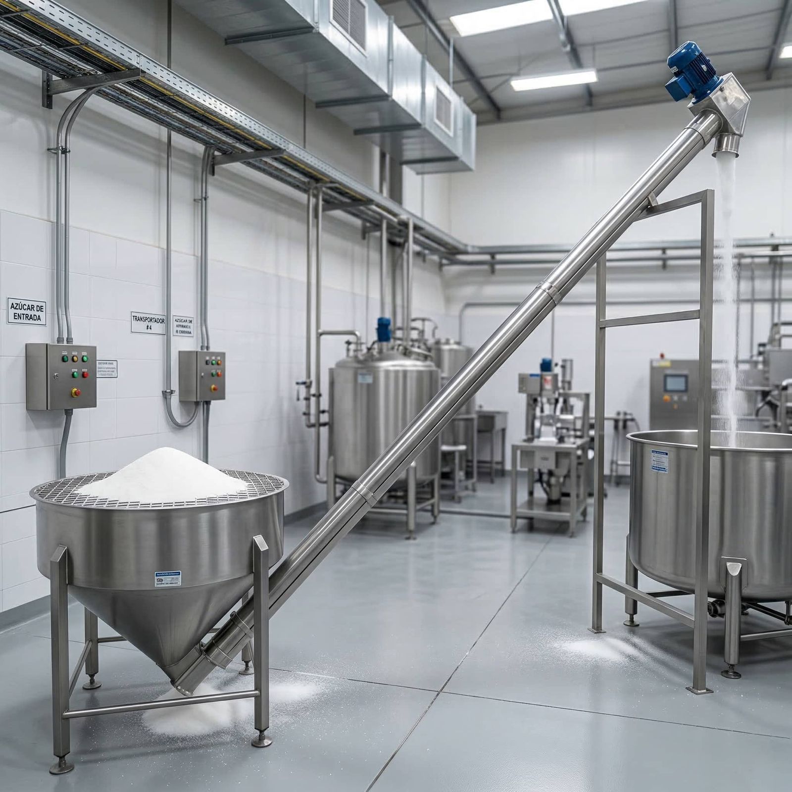 Tolva elevadora de azúcar: eficiencia y control en procesos de la industria alimenticia