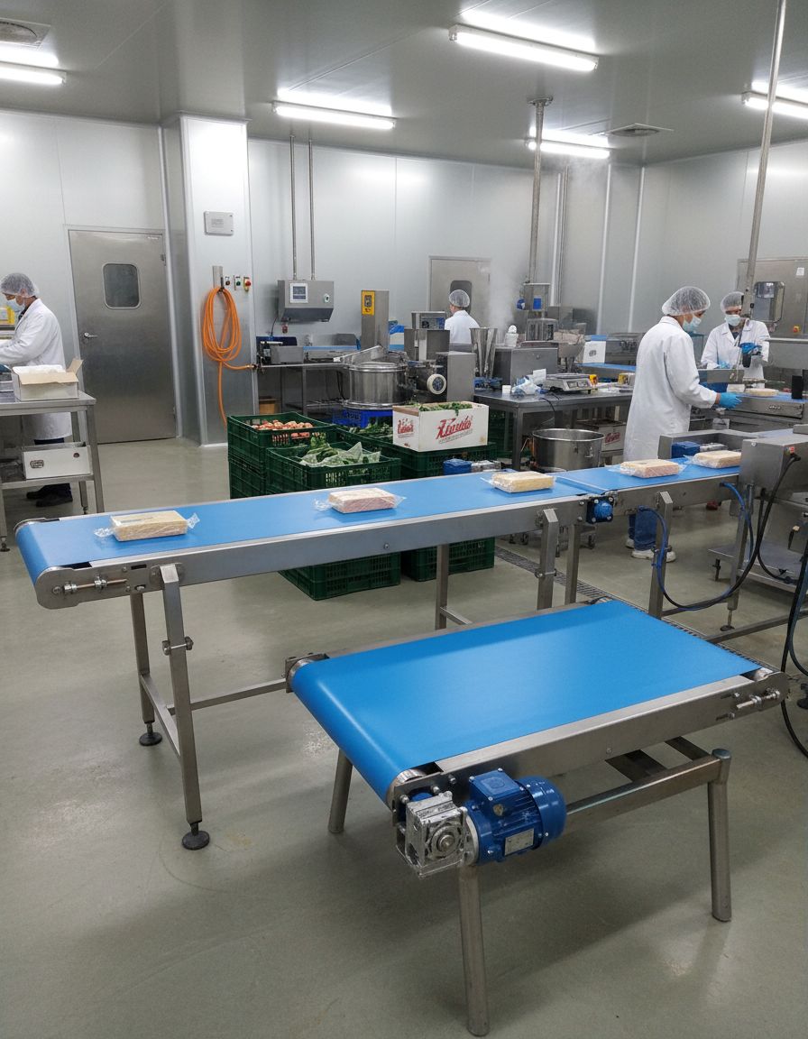 Cintas transportadoras de PVC y uretano: eficiencia y seguridad para la industria alimenticia y química