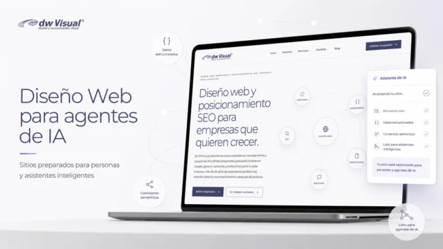 Diseño web para agentes de IA: el nuevo desafío digital que redefine la experiencia. Imagen destacada sobre diseño web para agentes de IA. publicada en Diseño Web Rosario