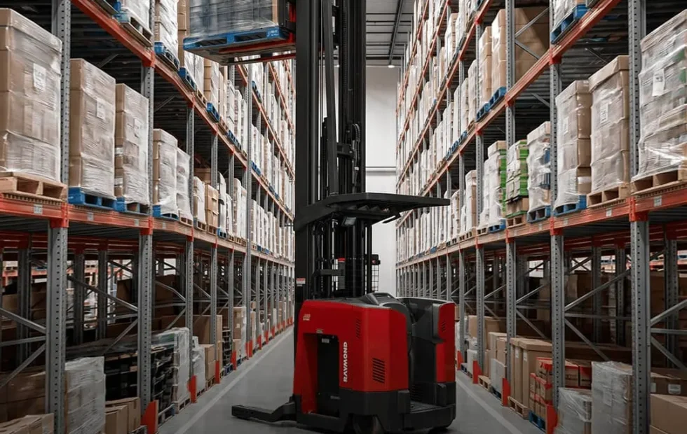 Raymond 7730 Reach Truck: eficiencia y altura para depósitos industriales. Imagen destacada sobre Raymond 7730 Reach Truck. publicada en Diseño Web Rosario