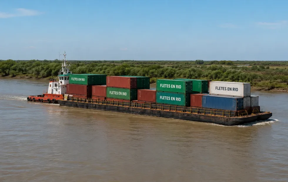 Transporte fluvial y ahorro logístico: una oportunidad que Argentina aún no aprovecha. Fotografía editorial relacionada con transporte fluvial argentino. publicada en Diseño Web Ro