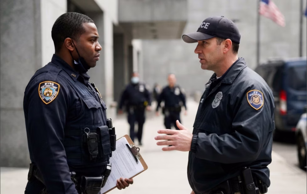 Nueva York ordena terminar 12 acuerdos policiales con ICE. Fotografía editorial relacionada con acuerdos 287(g) con ICE. publicada en Diseño Web Rosario