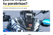 Cómo limpiar el parabrisas de la moto sin rayarlo. Fotografía editorial relacionada con limpiar parabrisas de moto. publicada en Diseño Web Rosario