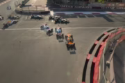 Franco Colapinto chocó a Pierre Gasly en Bakú y abandonaron la carrera. Fotografía editorial relacionada con choque de Franco Colapinto. publicada en Diseño Web Rosario