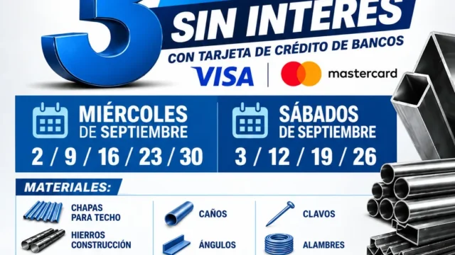 Herramat ofrece 3 cuotas sin interés en materiales durante septiembre. Imagen destacada sobre 3 cuotas sin interés. publicada en Diseño Web Rosario