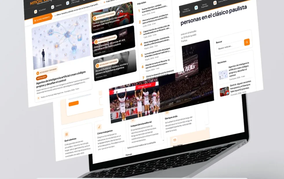 Qué debe resolver el diseño web de un portal de noticias. Imagen destacada sobre diseño web de un portal. publicada en Diseño Web Rosario
