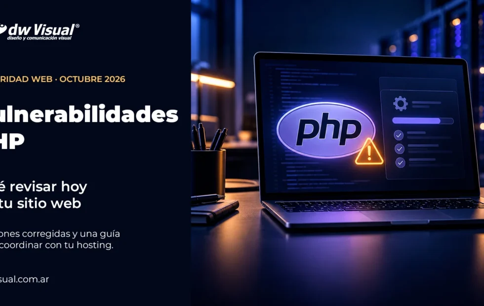 Vulnerabilidades de PHP: cómo revisar hoy tu web con WordPress. Imagen destacada sobre vulnerabilidades de PHP. publicada en Diseño Web Rosario